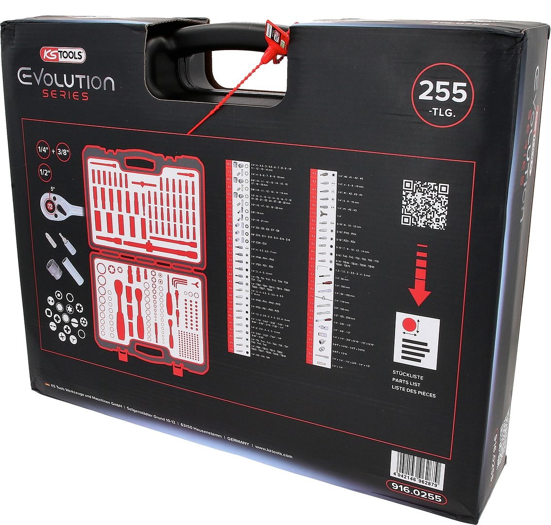 KS Tools 1/4"+3/8"+1/2" Dopsleutels - 255 - delig - 916.0255, foto 5 van 6