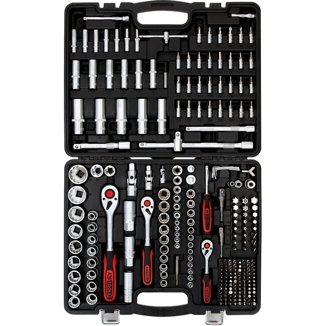 KS Tools 1/4"+3/8"+1/2" Socket set, 255 pcs - 916.0255