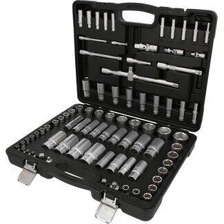 KS Tools 1/4"+3/8"+1/2" dopsleutelset - 82 dlg - Engelse maten