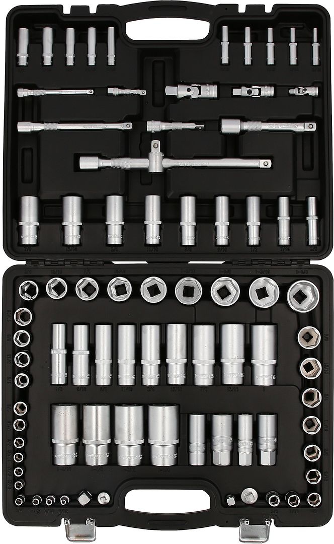 KS Tools 1/4"+3/8"+1/2" dopsleutelset - 82 dlg - Engelse maten - 917.0082, foto 6 van 6
