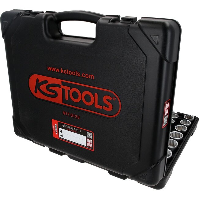 KS Tools 1/4"+3/8"+1/2" Coffret de douilles, 133 pcs – 917.0133