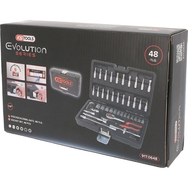 KS Tools 1/4" Socket set, 48 pcs - 917.0648