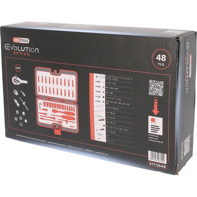 KS Tools 1/4" Socket set, 48 pcs - 917.0648