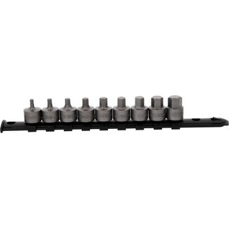 KS Tools 3/8" bit-dop inbus - kort - 9 - delig - 4 - 14 mm