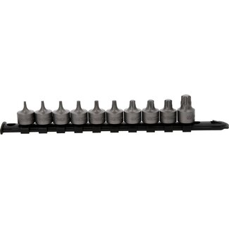 KS Tools 3/8" bit-dopset Torx - kort - 10 - delig - T10 - T55