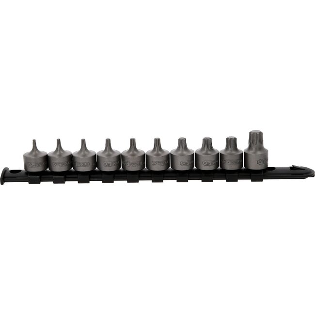 KS Tools 3/8" bit-dopset Torx - kort - 10 - delig - T10 - T55 - 917.4015