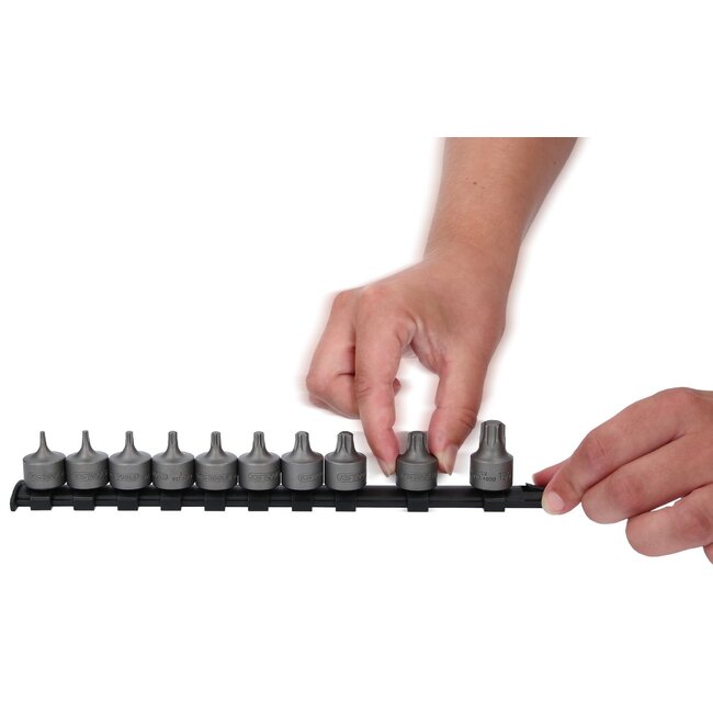 KS Tools 3/8" bit-dopset Torx - kort - 10 - delig - T10 - T55 - 917.4015