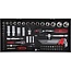 KS Tools 1/4"+1/2" CHROMEplus Universele-gereedschapset - 99 - delig GEAR - 918.0100