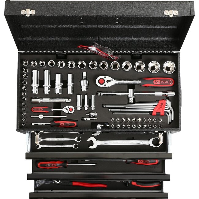 KS Tools 1/4"+1/2" CHROMEplus Universele-gereedschapset - 99 - delig GEAR - 918.0100