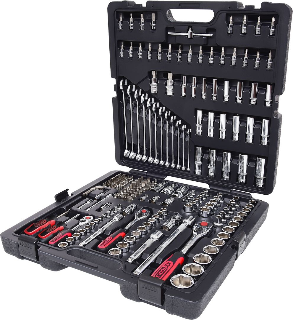 KS Tools 1/4"+3/8"+1/2" CHROMEplus Dopsleutelset - 216 - delig - 918.0216, foto 2 van 6