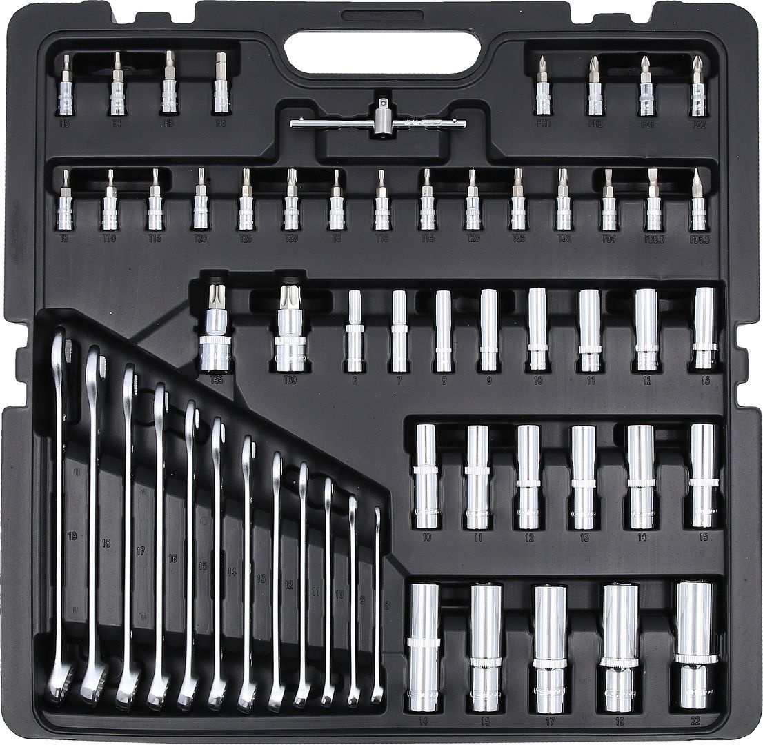 KS Tools 1/4"+3/8"+1/2" CHROMEplus Dopsleutelset - 216 - delig - 918.0216, foto 5 van 6