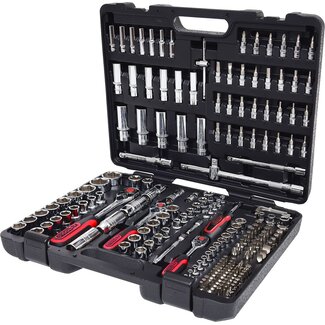 KS Tools 1/4" + 3/8" + 1/2" CHROMEplus Coffret de douilles, 195 pièces