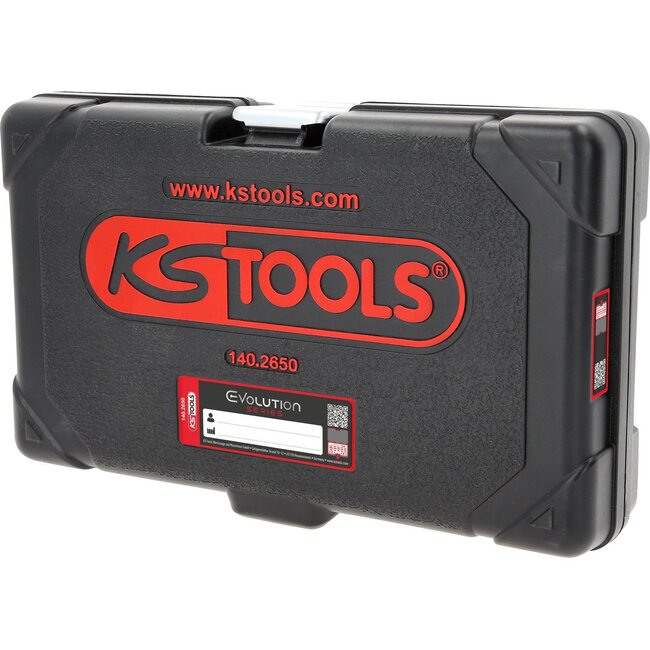 KS Tools Coffret de douilles et cliquets 1/4" + 1/2" CHROMEplus ®, 97 pcs – 918.0797"
