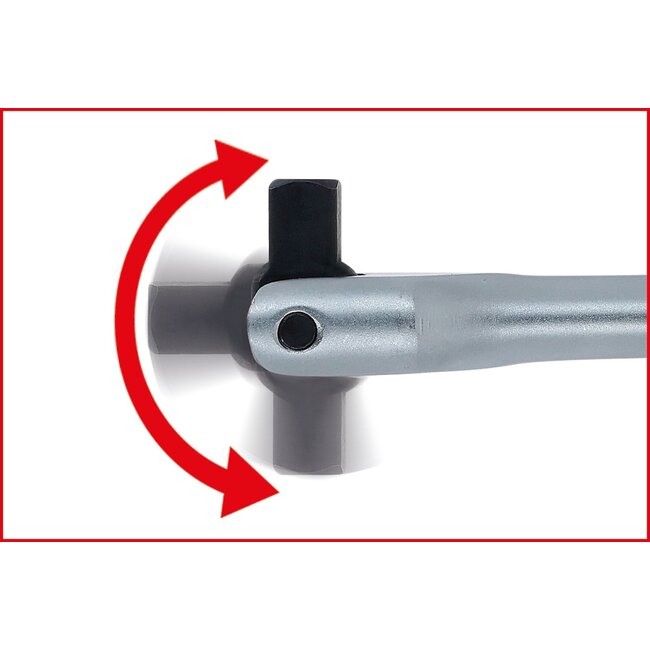 KS Tools 1/2" CHROMEplus Wringijzer met kniegewricht - 378mm - 918.1291