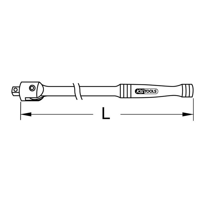 KS Tools 1/2" CHROMEplus Wringijzer met kniegewricht - 750mm - 918.1293