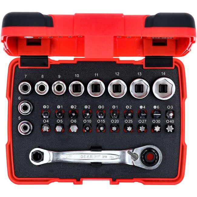 KS Tools 1/4" + 11 mm Doorgaande dopsleutel- en bitset - 31 - delig - 918.3050