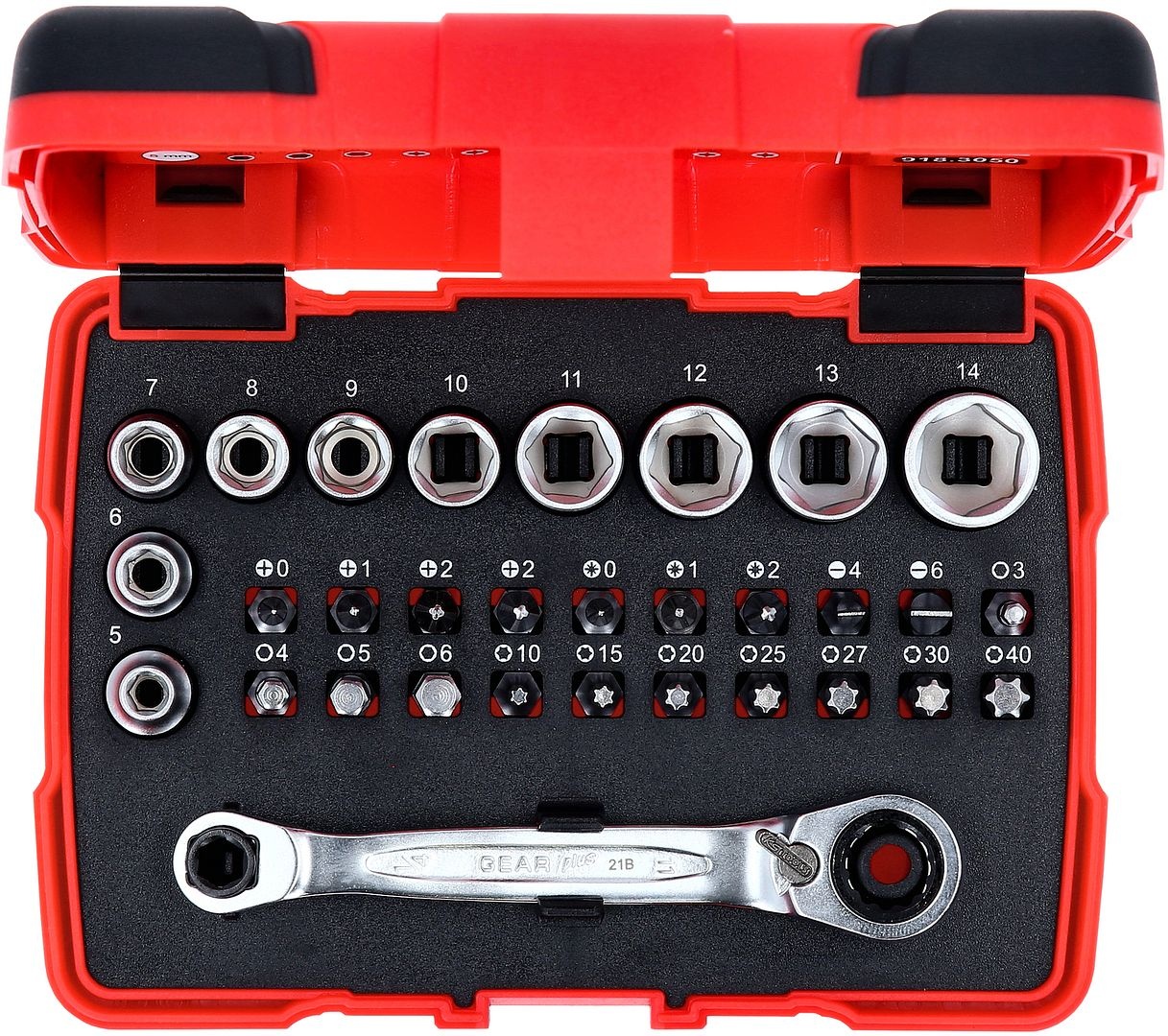 KS Tools 1/4" + 11 mm Doorgaande dopsleutel- en bitset - 31 - delig - 918.3050, foto 6 van 6