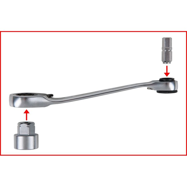 KS Tools 1/4" + 11 mm Doorgaande dopsleutel- en bitset - 31 - delig - 918.3050