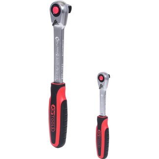 KS Tools Coffret de cliquets réversibles SlimPOWER, 2 pcs 1/4"+1/2"