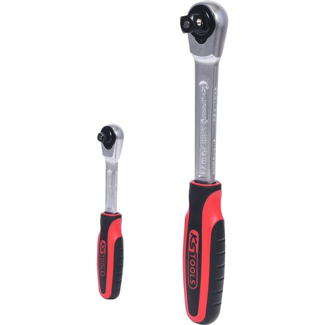 KS Tools Coffret de cliquets réversibles SlimPOWER, 2 pcs 1/4"+1/2" - 920.0002