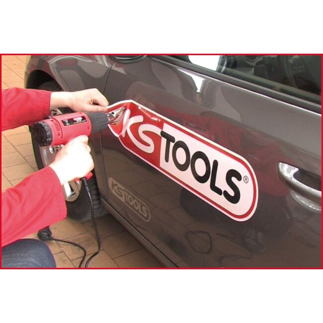 KS Tools Heat air blow gun set with 4 attachments - 960.1190