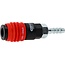 KS Tools 3-in-1 universele persluchtveiligheidskoppeling - 9 mm met slangtule - 999.9101