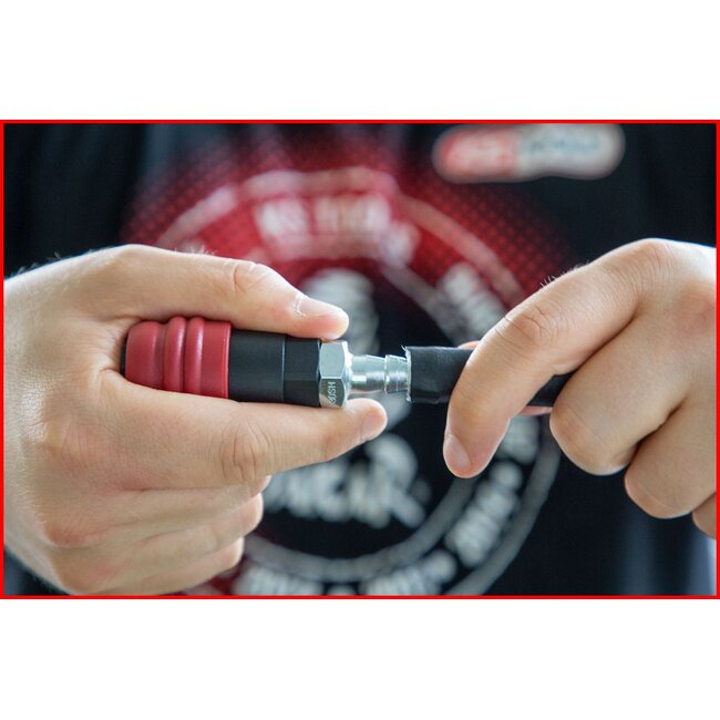 KS Tools 3-in-1 universal compressed air safety coupling, 9 mm with tube nozzle - 999.9101