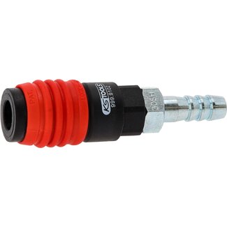 KS Tools 3in1 Universal-Druckluft-Sicherheitskupplung, 11 mm mit Schlauchtülle