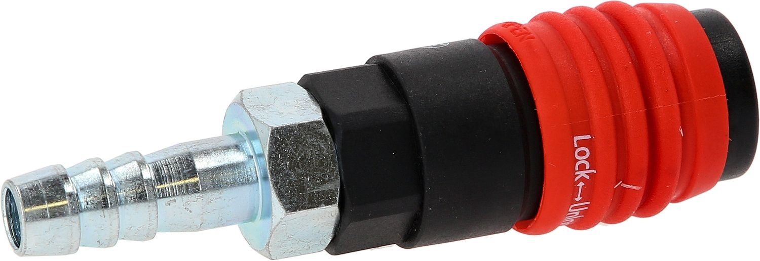 KS Tools 3-in-1 universele persluchtveiligheidskoppeling - 11 mm met slangtule - 999.9102, foto 3 van 6