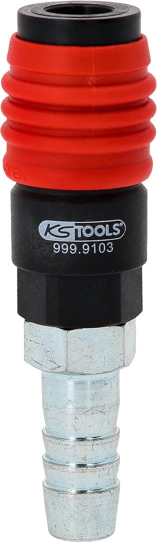 KS Tools 3-in-1 universele persluchtveiligheidskoppeling - 14,5 mm met slangtule - 999.9103, foto 4 van 6