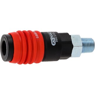 KS Tools 3in1 Universal-Druckluft-Sicherheitskupplung mit 1/4" AG