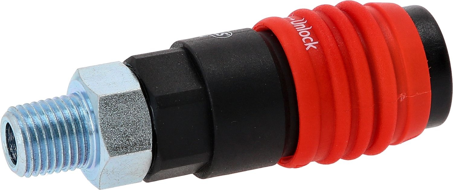 KS Tools 3-in-1 universele persluchtveiligheidskoppeling met 1/4" buitendraad - 999.9104, foto 3 van 6