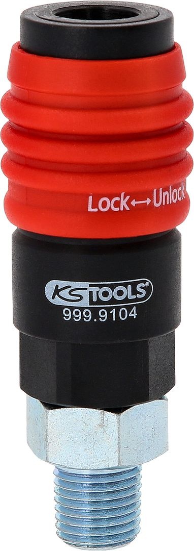 KS Tools 3-in-1 universele persluchtveiligheidskoppeling met 1/4" buitendraad - 999.9104, foto 4 van 6