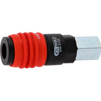 KS Tools Raccord de sécurité à air comprimé universel 3-en-1, avec filetage intérieur 1/4"