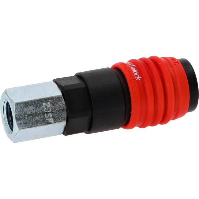 KS Tools 3-in-1 universele persluchtveiligheidskoppeling met 1/4" binnendraad - 999.9105