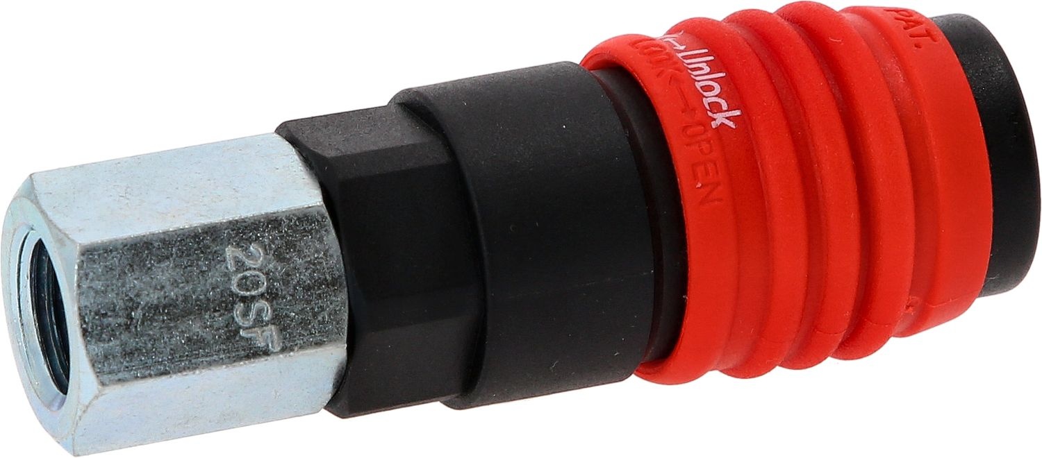 KS Tools 3-in-1 universele persluchtveiligheidskoppeling met 1/4" binnendraad - 999.9105, foto 3 van 6