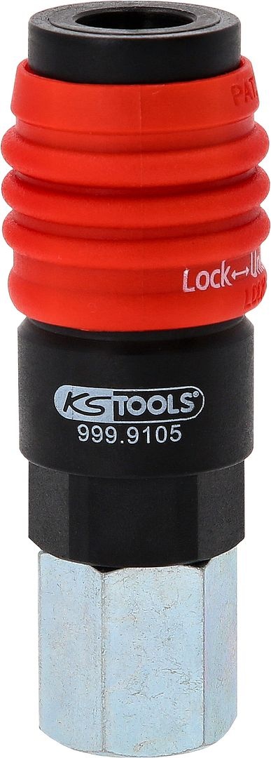 KS Tools 3-in-1 universele persluchtveiligheidskoppeling met 1/4" binnendraad - 999.9105, foto 4 van 6