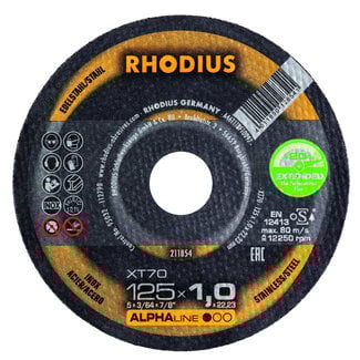 RHODIUS Trennscheibe Alpha XT70 125x1,0mm - 100 Stück