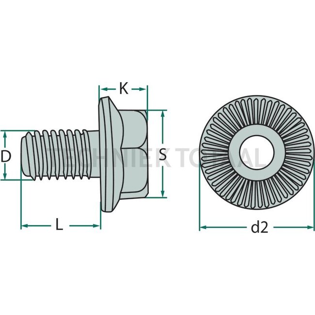 GRANIT Hexagon head bolt M8x12 DIN 88913