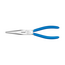 Gedore Needle-nose pliers straight 200 mm, half-round serrated jaws, cutting edges 61-63 HRC, DIN ISO 5745, dipped - 8132-200 TC