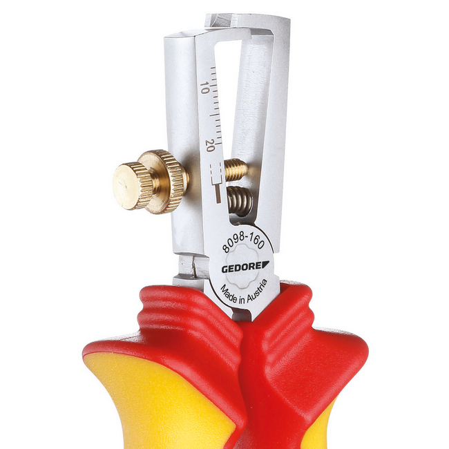 Gedore VDE Stripping pliers with VDE insulating sleeves