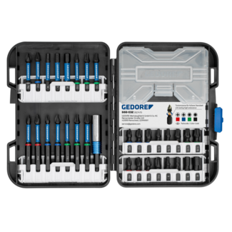 Gedore Torsion bit set 1/4" 32-piece PH, PZ, TX, hex