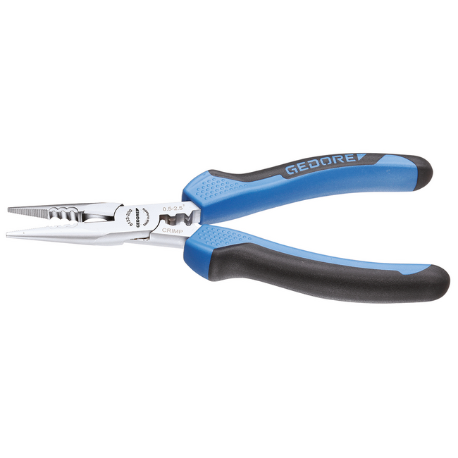 Gedore Multi-purpose pliers 180 mm: gripping, cutting, stripping and crimping 0.5-2.5 mm², chrome-plated, 2C handle - 8133-180 JC