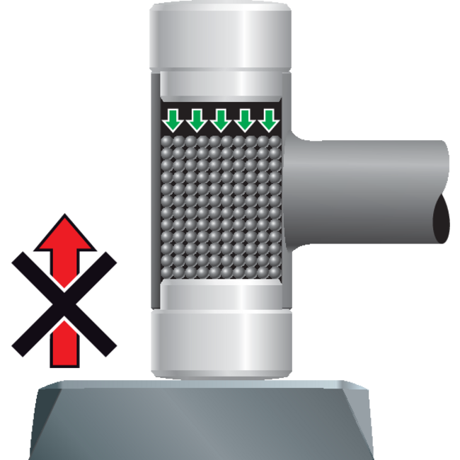 Gedore Dead blow hammer 25 mm diameter, polyamide faces 75 Shore D, steel tube handle, length 265 mm - 248 ST-25