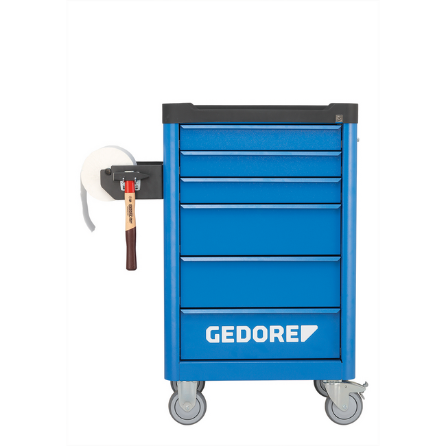 Gedore Papierrolhouder voor rollen tot Ø 320 mm, staalplaat RAL 9005 zwart, voor eurogaten 10 x 38 mm - 1500 H 40