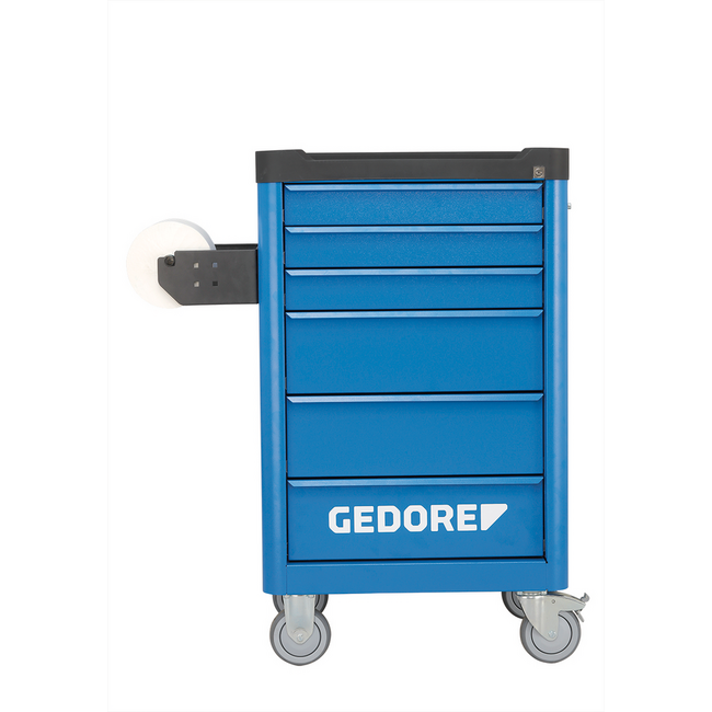 Gedore Papierrolhouder voor rollen tot Ø 320 mm, staalplaat RAL 9005 zwart, voor eurogaten 10 x 38 mm - 1500 H 40