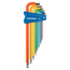 Gedore Hex key set 9-piece 1.5-10 mm, ball end, color-coded, wear-resistant powder coating - H 42 CKEL-09