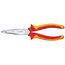Gedore VDE multi-purpose pliers angled 200 mm, cable cutter, stripper 1.5/2.5 mm², crimping profile, 1000 V IEC 60900 - VDE 8131 AB-200 H