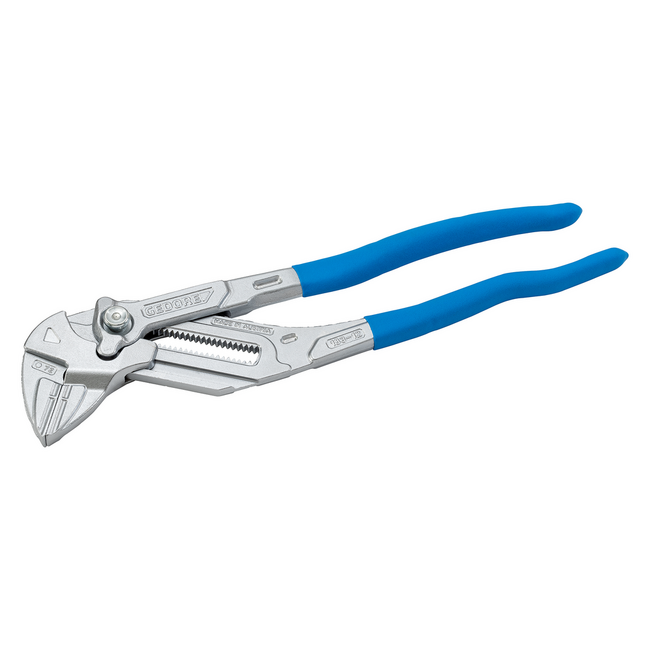 Gedore Pliers wrench 12" 300 mm, smooth parallel jaws, 26 positions, dip-insulated, chrome-plated, DIN ISO 5743 - 183 12 TC