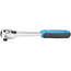 Gedore Reversible ratchet 3/8" 200 mm, push-button release, 2-component handle, 31CrV3, chrome-plated, DIN 3122 - 3093 U-10